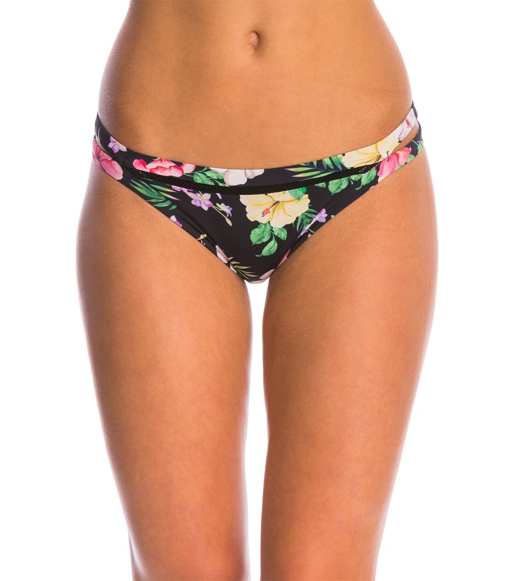 Rhythm Swimwear Tropics Itsy Bikini Bottom - Black Xl Nylon/Spandex - Swimoutlet.com