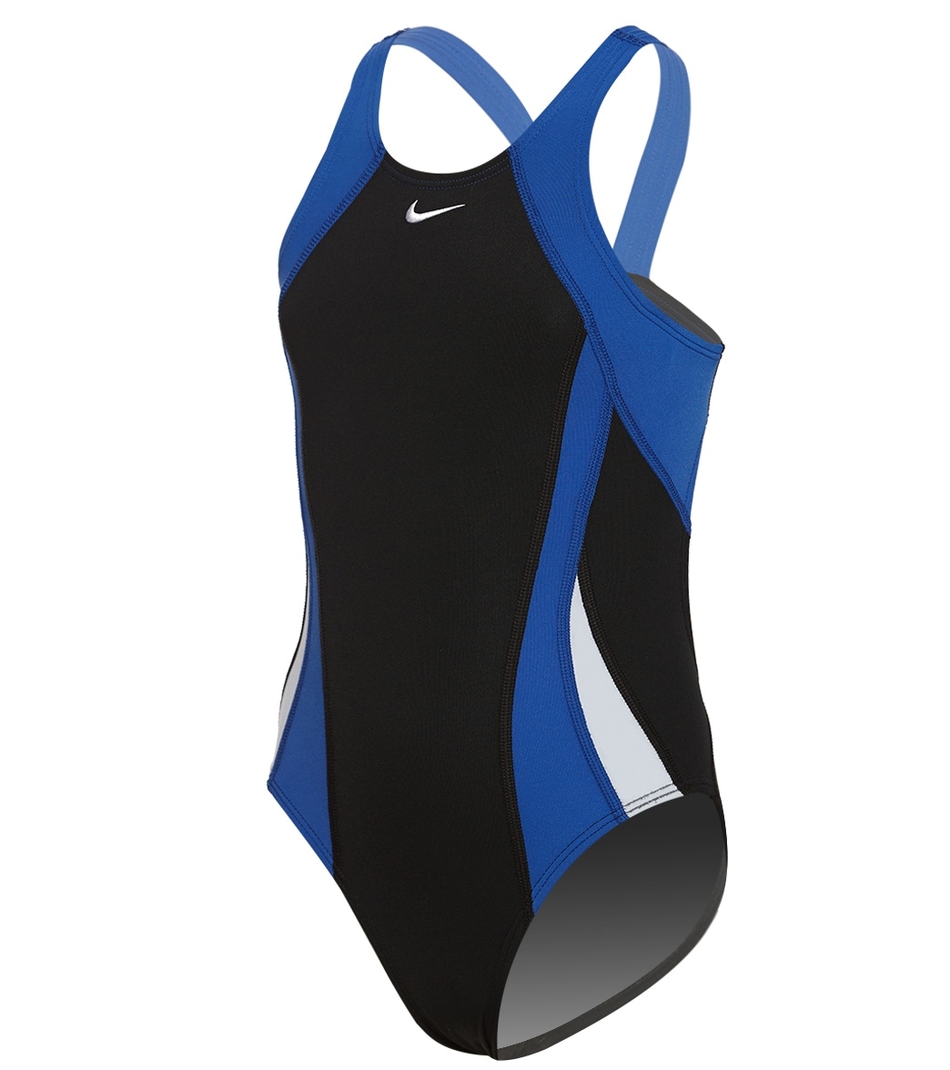 Nike Girls' Color Surge Fastback One Piece Swimsuit - Game Royal 20 Polyester/Pbt - Swimoutlet.com