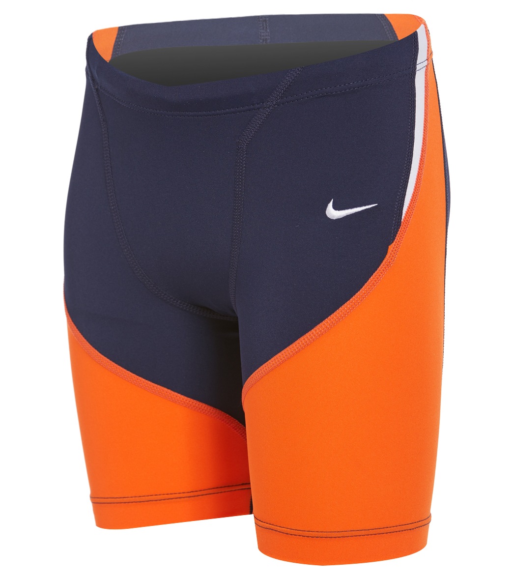 Nike Boy's Color Surge Jammer Swimsuit - Team Orange 22 Polyester/Spandex - Swimoutlet.com