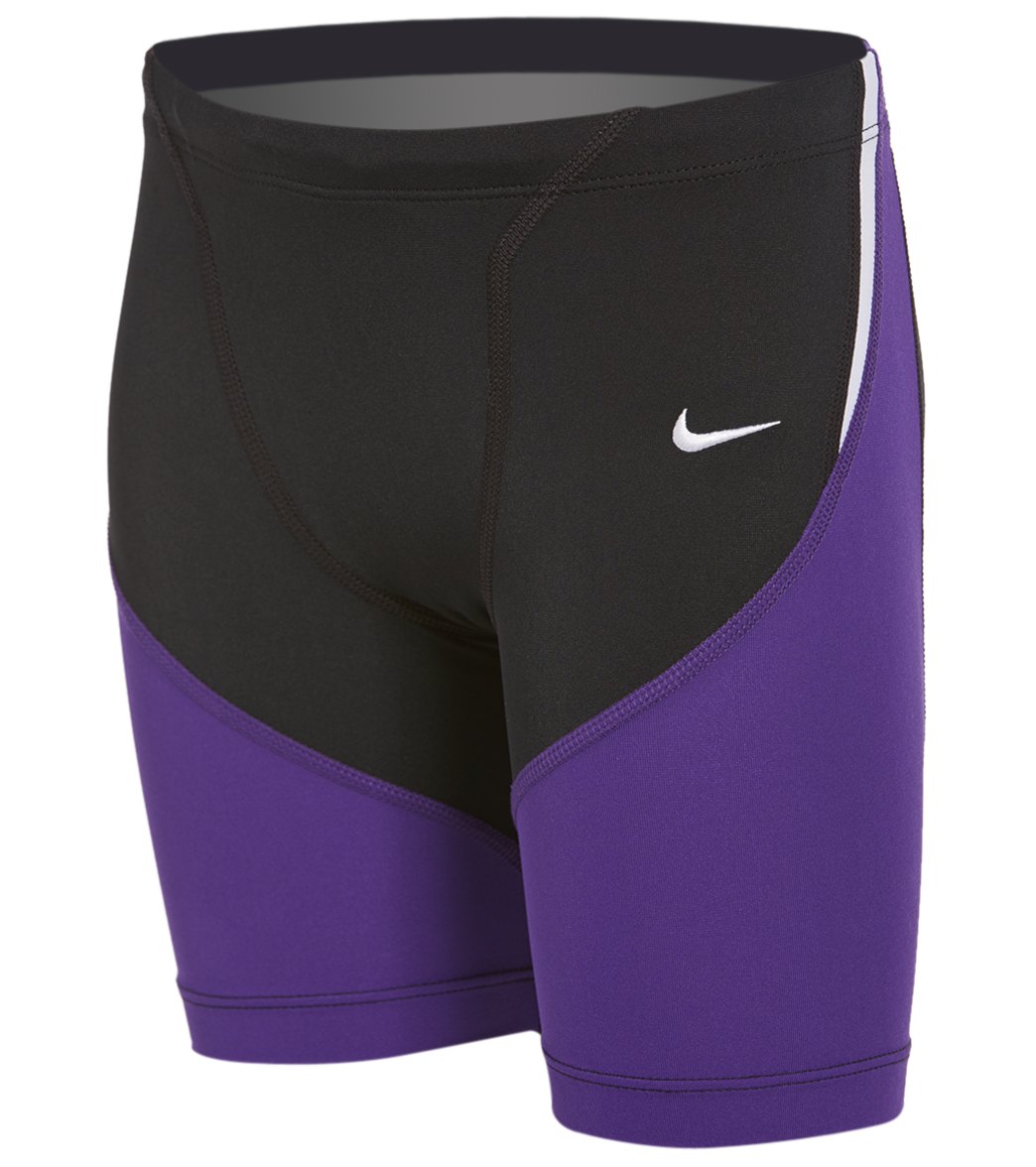 Nike Boy's Color Surge Jammer Swimsuit - Court Purple 34 Polyester/Spandex - Swimoutlet.com