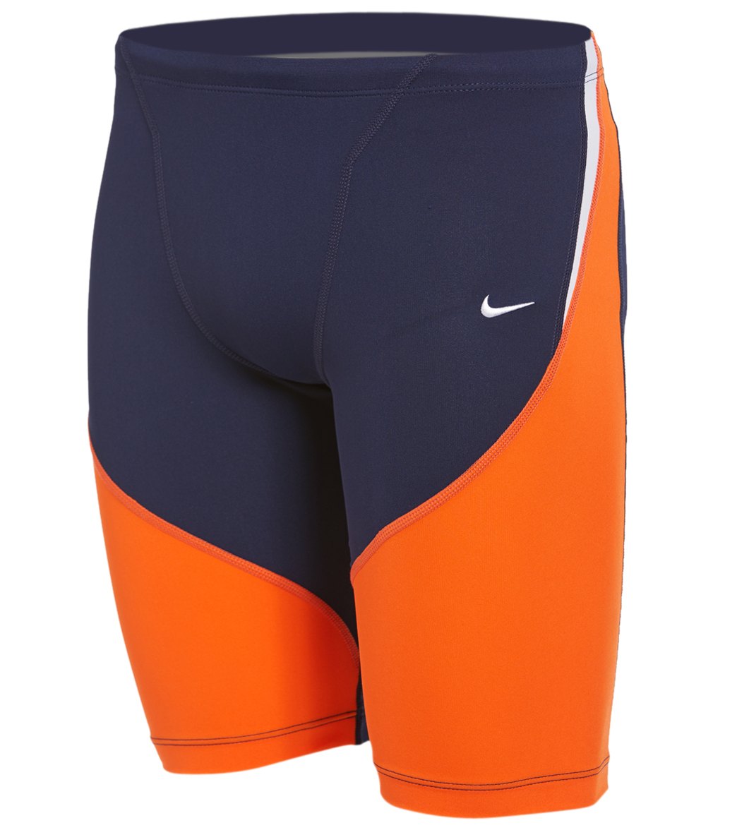 Nike Men's Color Surge Swimsuit Jammer - Team Orange 26 Polyester/Pbt - Swimoutlet.com