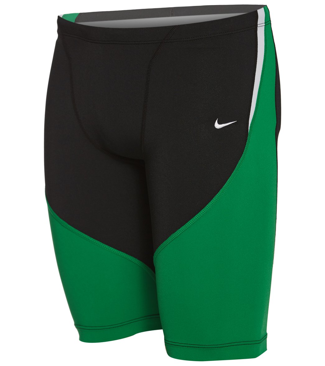 Nike Men's Color Surge Swimsuit Jammer - Court Green 26 Polyester/Pbt - Swimoutlet.com