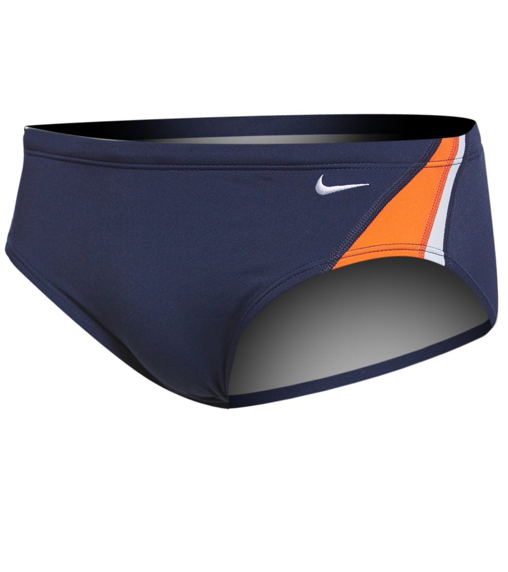 Nike Men's Color Surge Brief Swimsuit - Team Orange 28 Polyester/Pbt - Swimoutlet.com