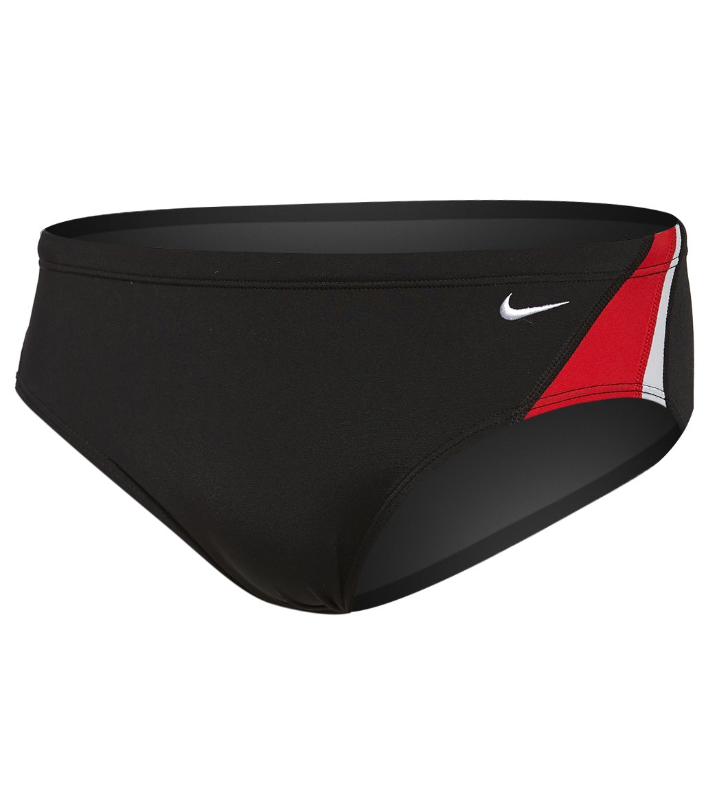 Nike Men's Color Surge Brief Swimsuit - University Red 28 Polyester/Pbt - Swimoutlet.com