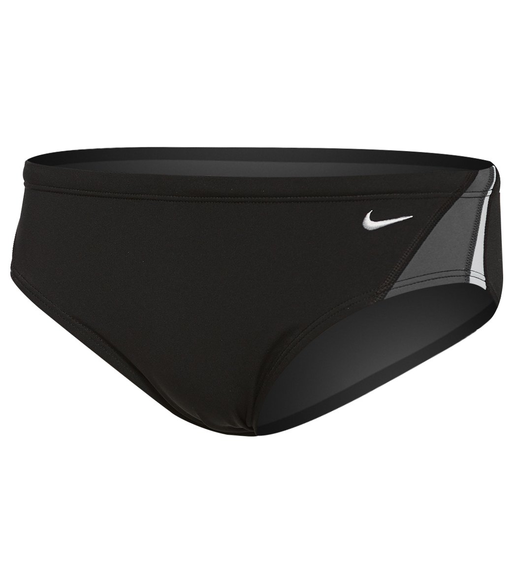Nike Men's Color Surge Brief Swimsuit - Black 28 Polyester/Pbt - Swimoutlet.com