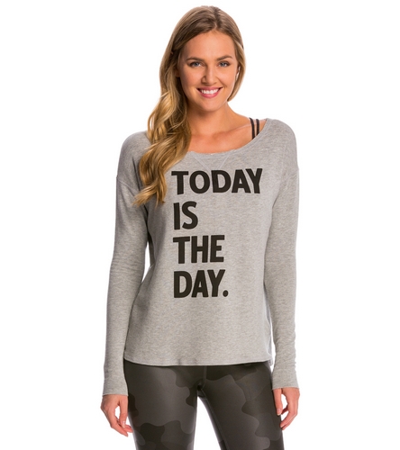 Yoga Rx Today Is The Day Workout Pullover at YogaOutlet.com - Free Shipping