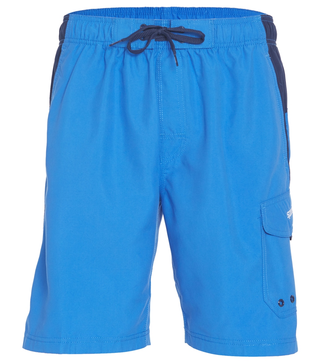 Speedo Active Men's 20 Marina Sport Volley Water Short - Palace Blue/Peacoat Small Microfiber/Polyester - Swimoutlet.com