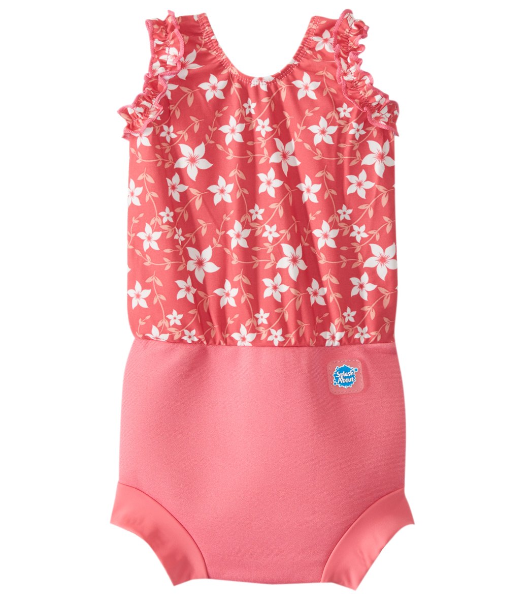 Splash About Happy Nappy Apple Daisy One Piece Swimsuit w/Builtin Swim