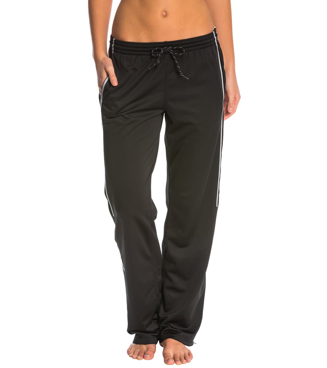 Adidas Women's Utility Warm Up Pants - Black X-Small Polyester - Swimoutlet.com