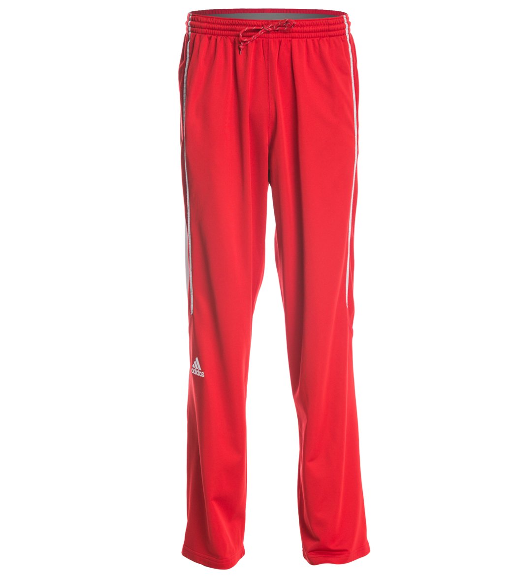 Adidas Men's Utility Warm Up Pants - Red Large Polyester - Swimoutlet.com