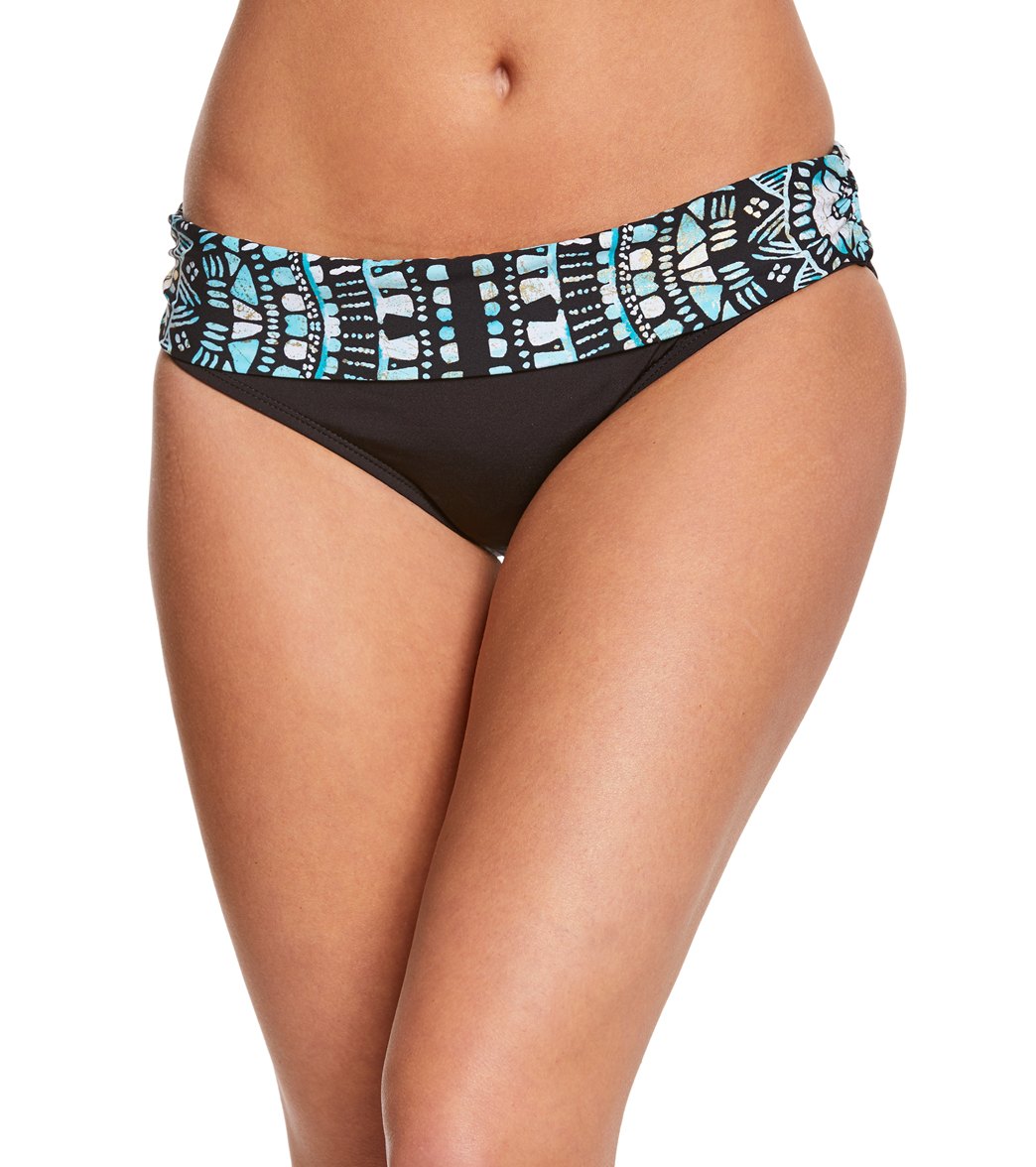 Kenneth Cole Desert Romance Sash Bikini Bottom - Aquamarine Xl Nylon/Elastane - Swimoutlet.com