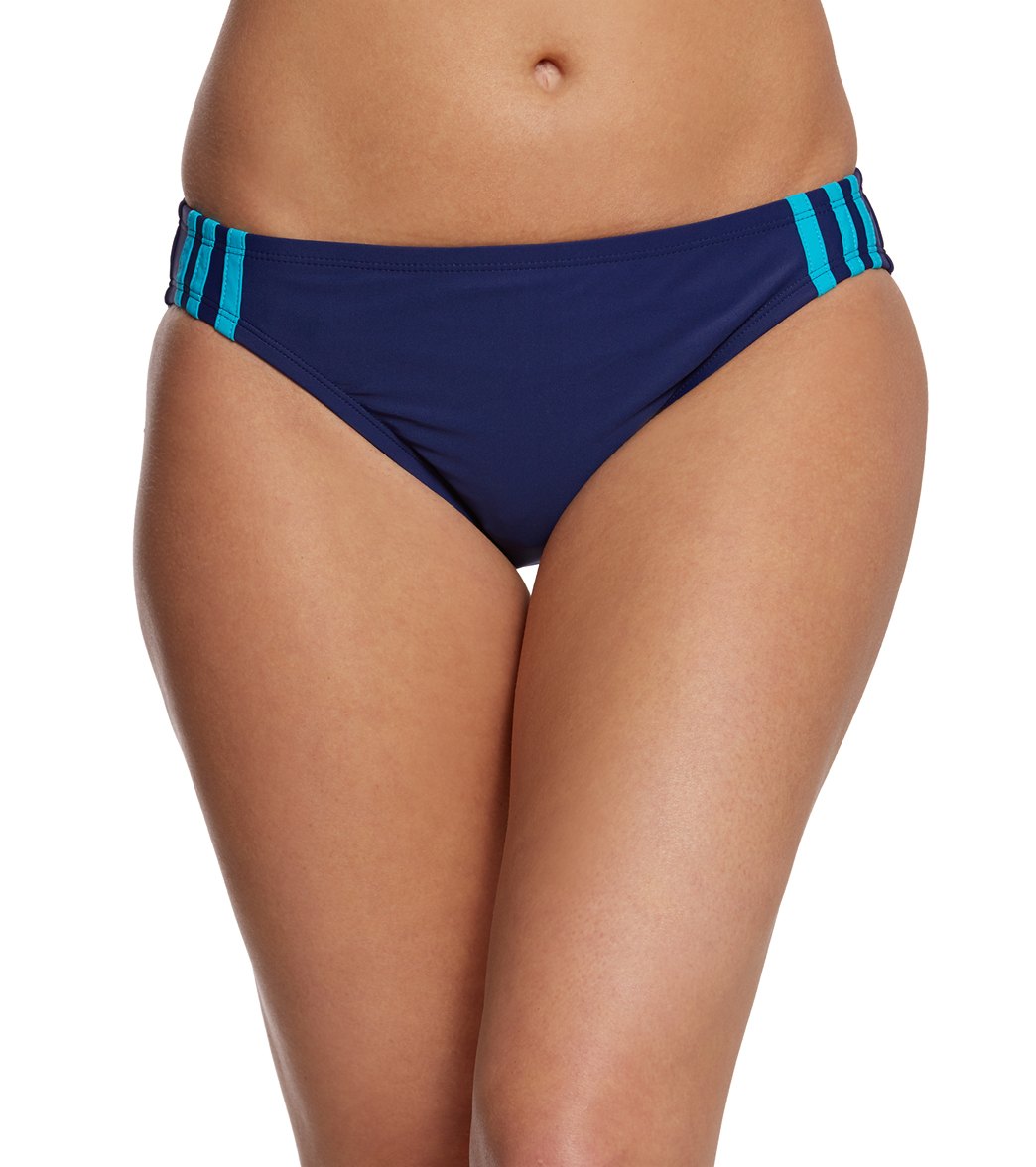 Adidas Women's Light As A Heather Sport Hipster Bikini Bottom - Mystery Blue Xl Elastane/Nylon/Polyester/Spandex - Swimoutlet.com