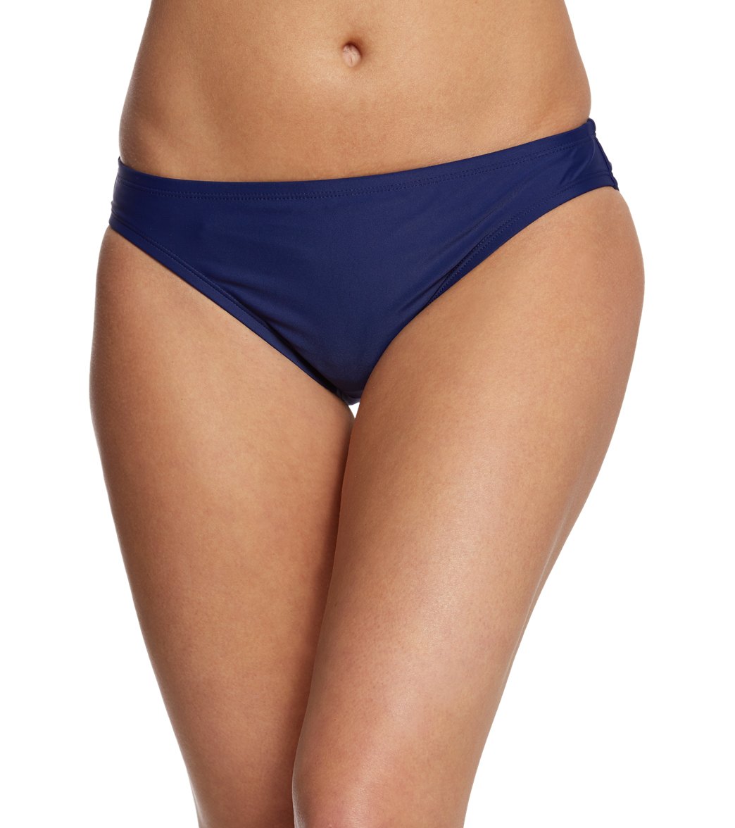 Adidas Women's Solid Start Hipster Bikini Bottom - Mystery Blue Xl Nylon/Spandex - Swimoutlet.com