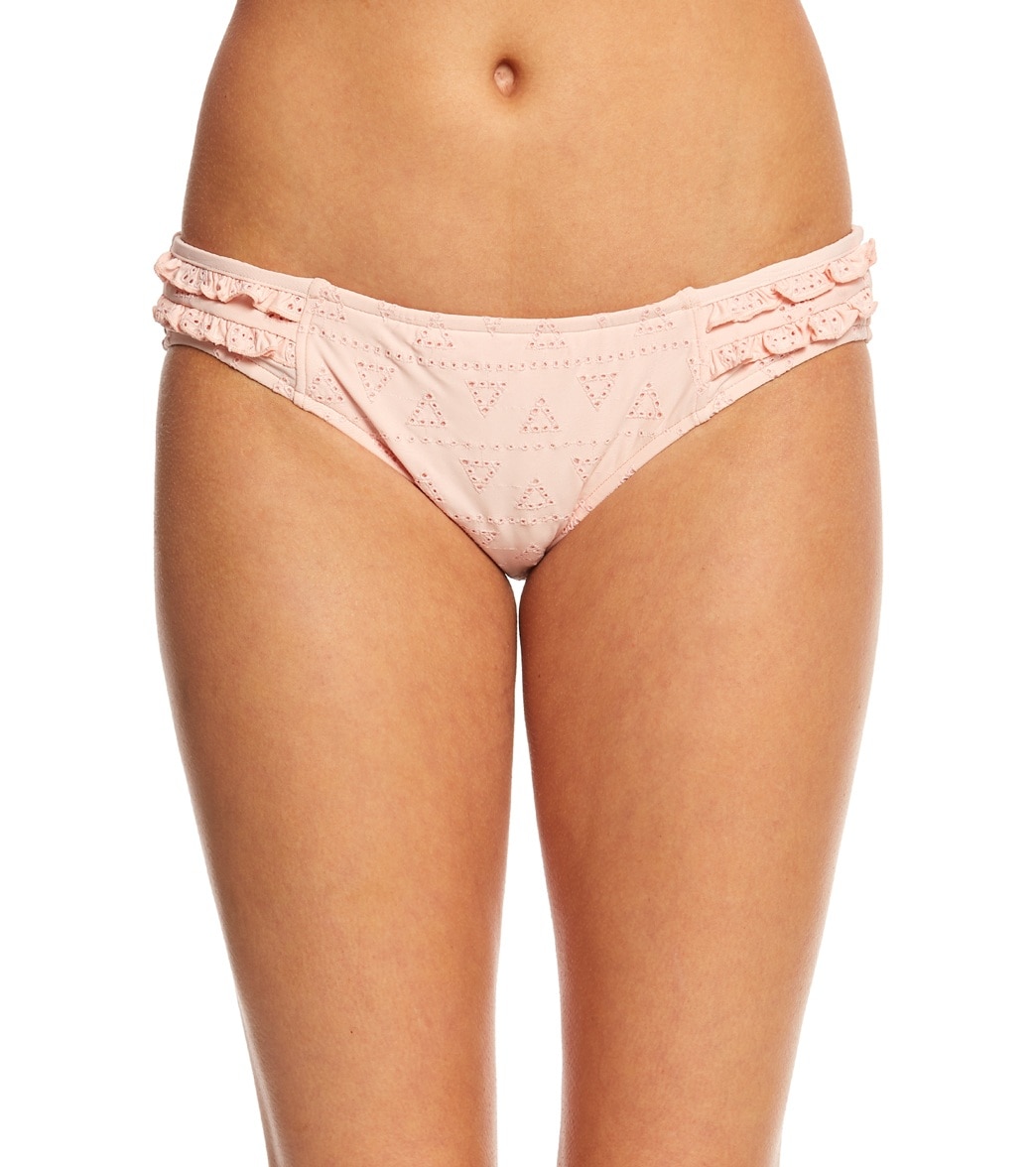 Seafolly Casablanca Lola Rae Hipster Bikini Bottom - Rose Pink 10 Elastane/Nylon/Polyester - Swimoutlet.com