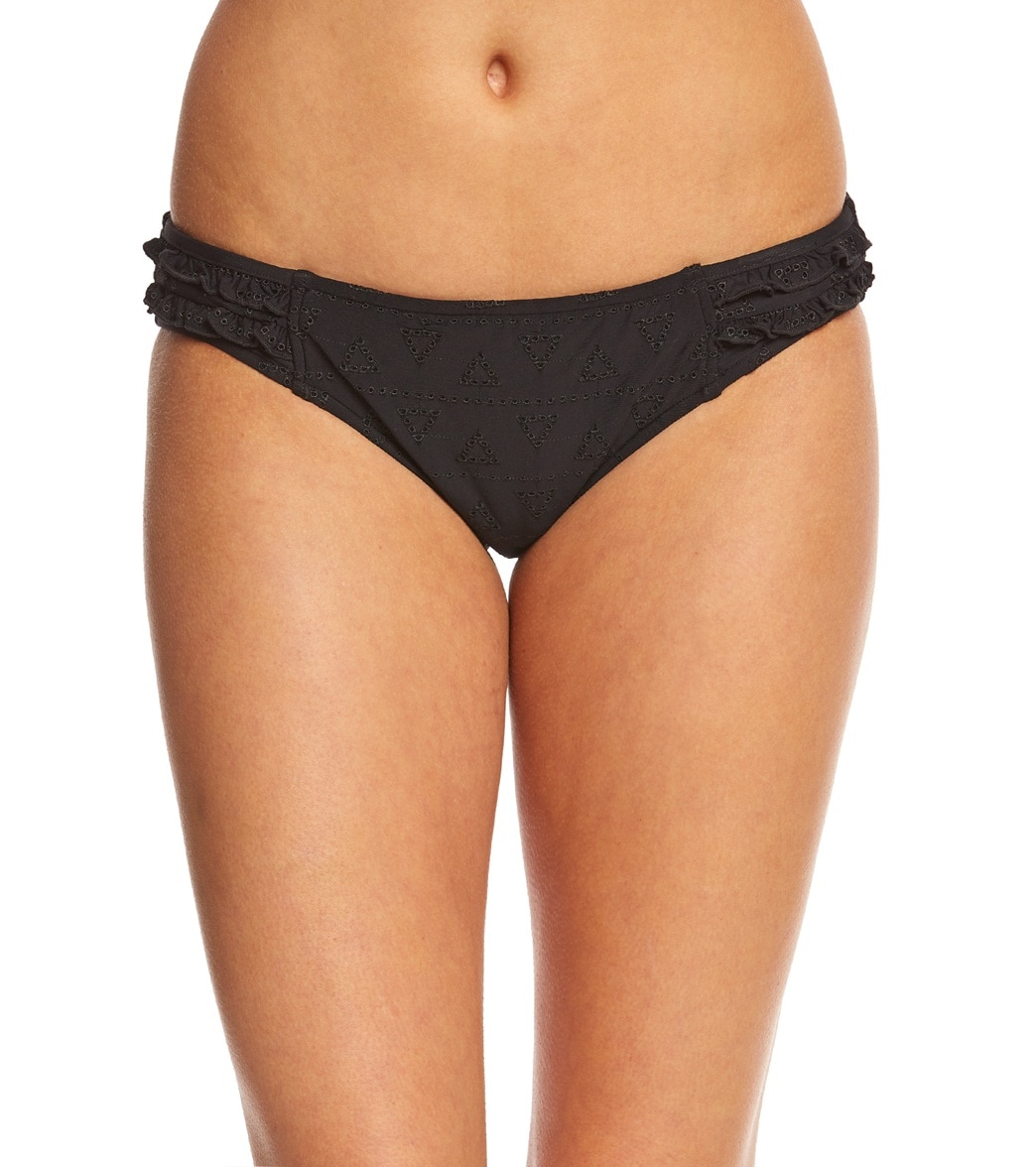 Seafolly Casablanca Lola Rae Hipster Bikini Bottom - Black 4 Elastane/Nylon/Polyester - Swimoutlet.com