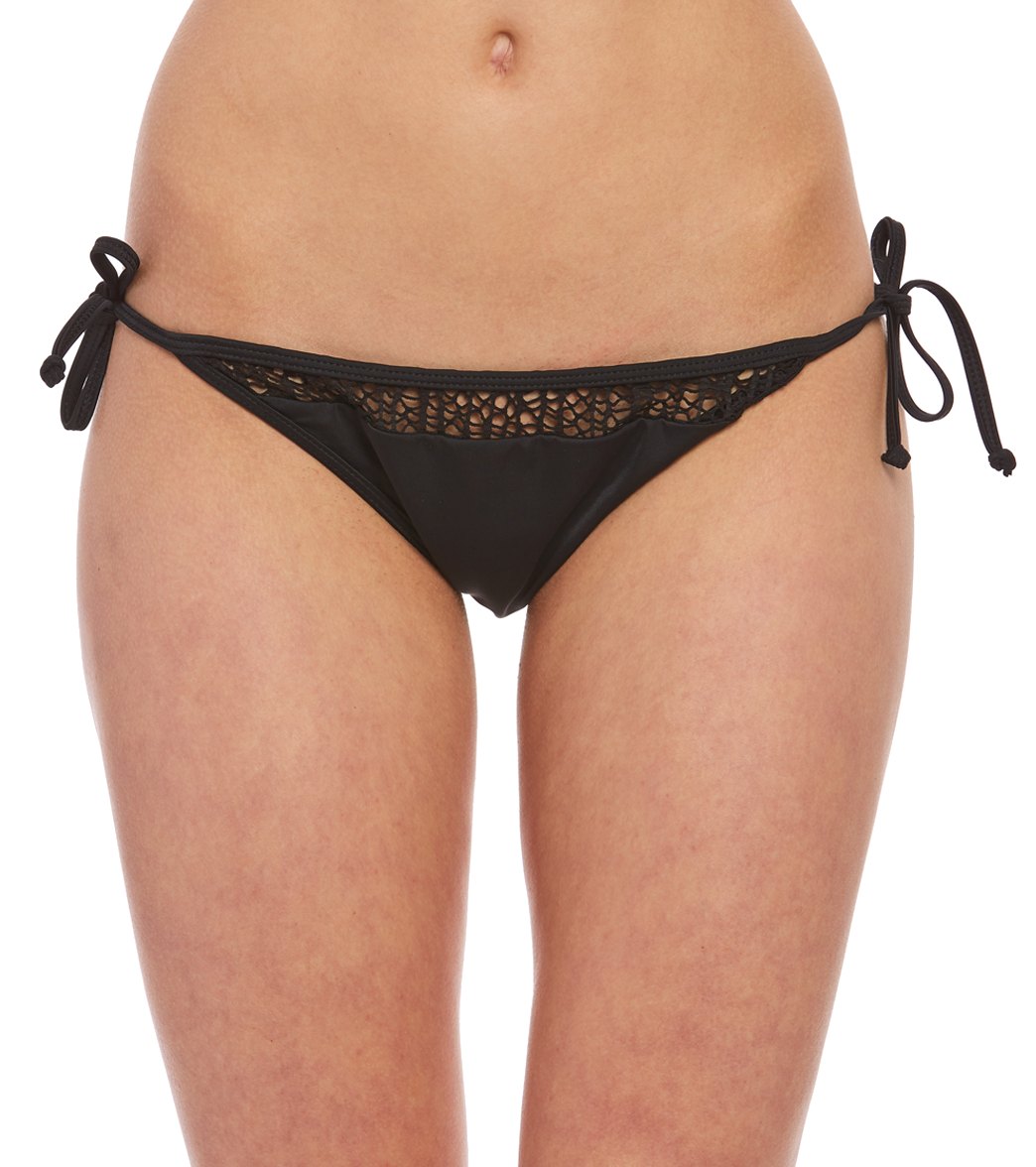 Reef Swimwear Latigo Tie Side Bikini Bottom - Black Large - Swimoutlet.com