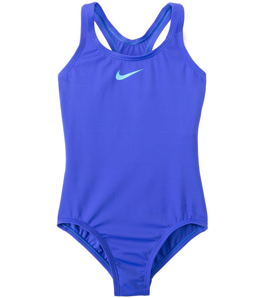 Nike Girls' Core Solid Racerback One Piece Swimsuit (7-14) at ...