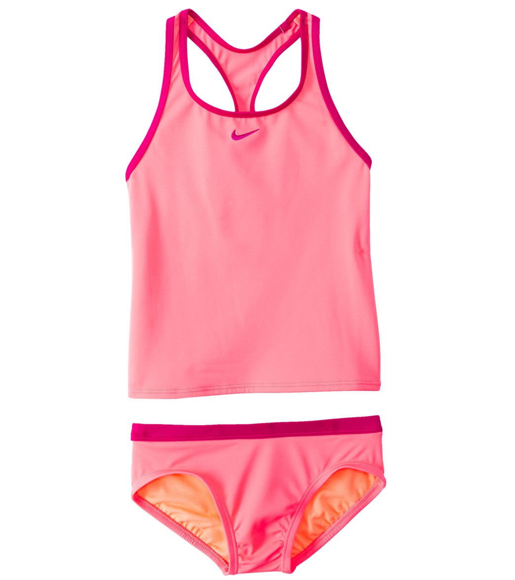 Nike Swimwear Girls' Core Solids Racerback Tankini Set (7-14) at ...