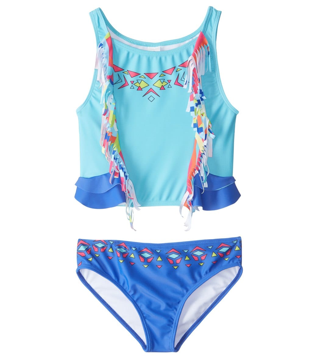 Limeapple Upf 50+ Cali Two Piece Bikini Set 6 Months-4T - Turquoise 12-18 Months Nylon/Spandex - Swimoutlet.com