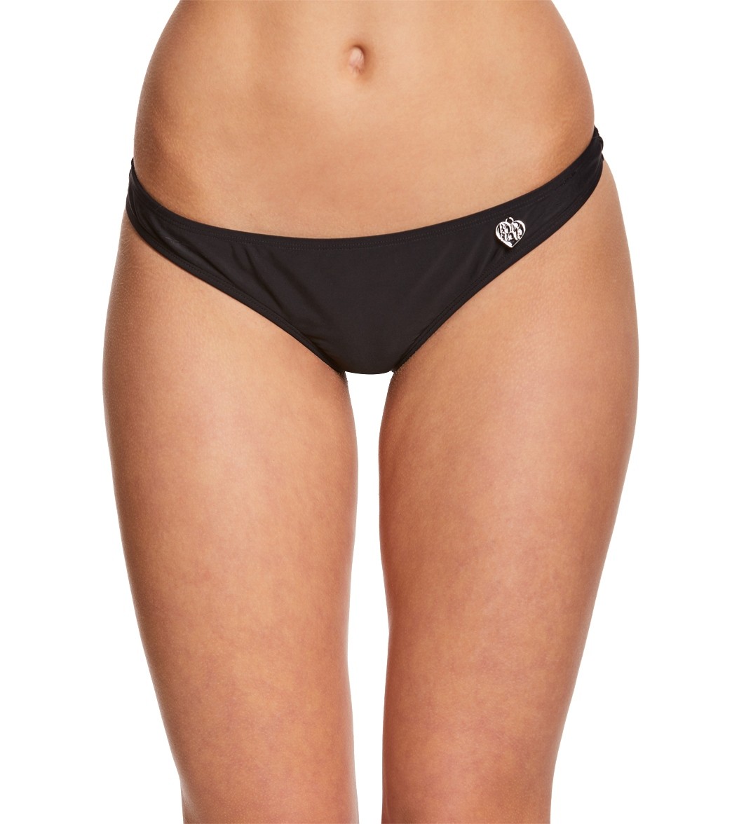 Body Glove Swimwear Smoothies Thong Bikini Bottom - Black X-Small Nylon/Spandex - Swimoutlet.com