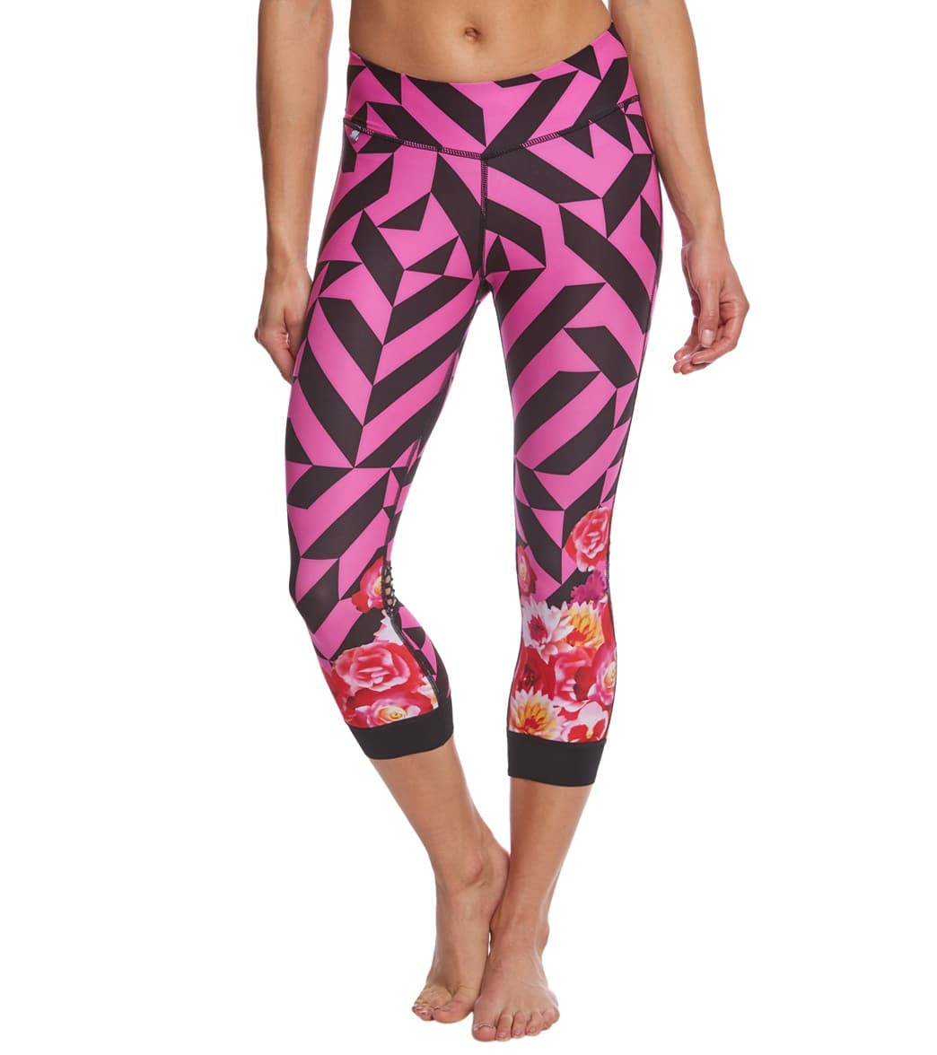 Shebeest Women's Indie Capri - Kleo Bloom X-Small Polyester/Spandex - Swimoutlet.com