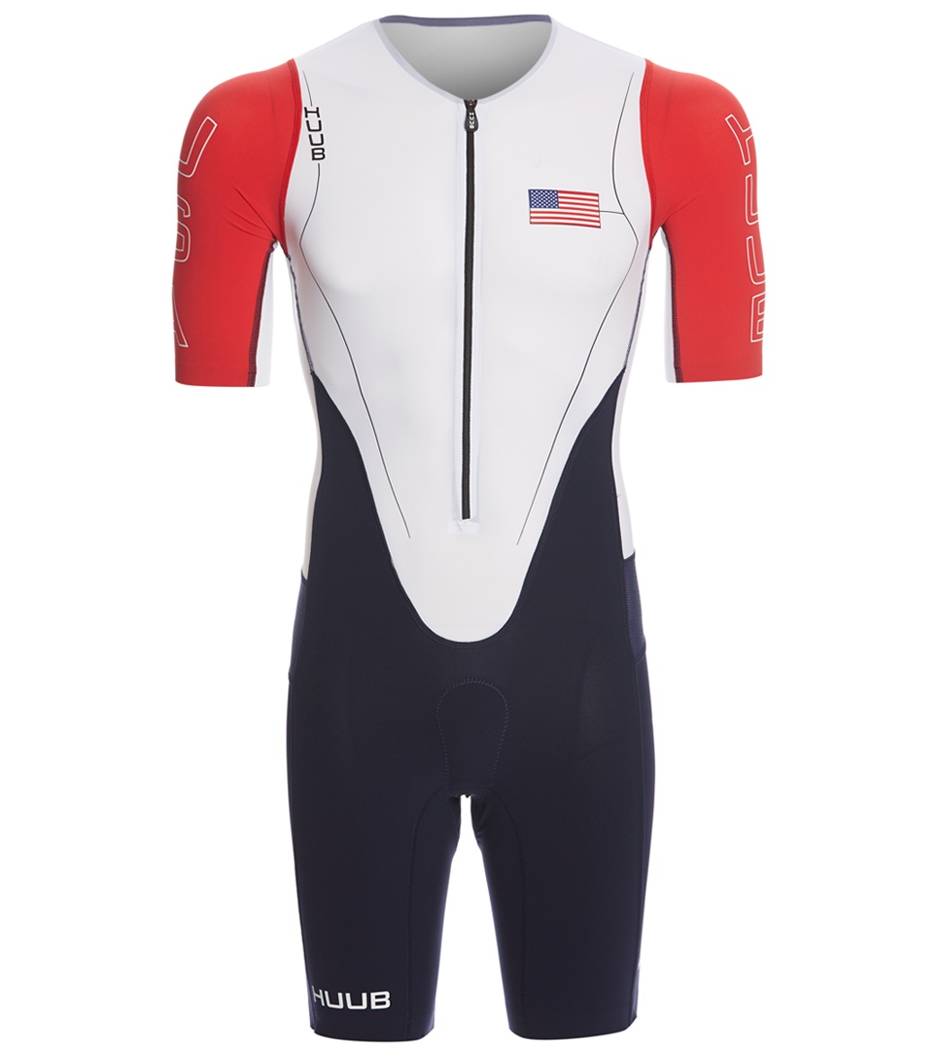 Huub Men's Dave Scott USA Long Course Sleeved Tri Suit at SwimOutlet