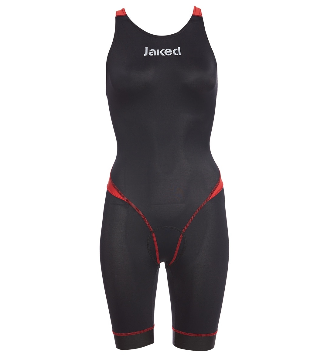 Jaked Women's Trisuit - Black/Red Xx-Small Elastane/Polyamide - Swimoutlet.com