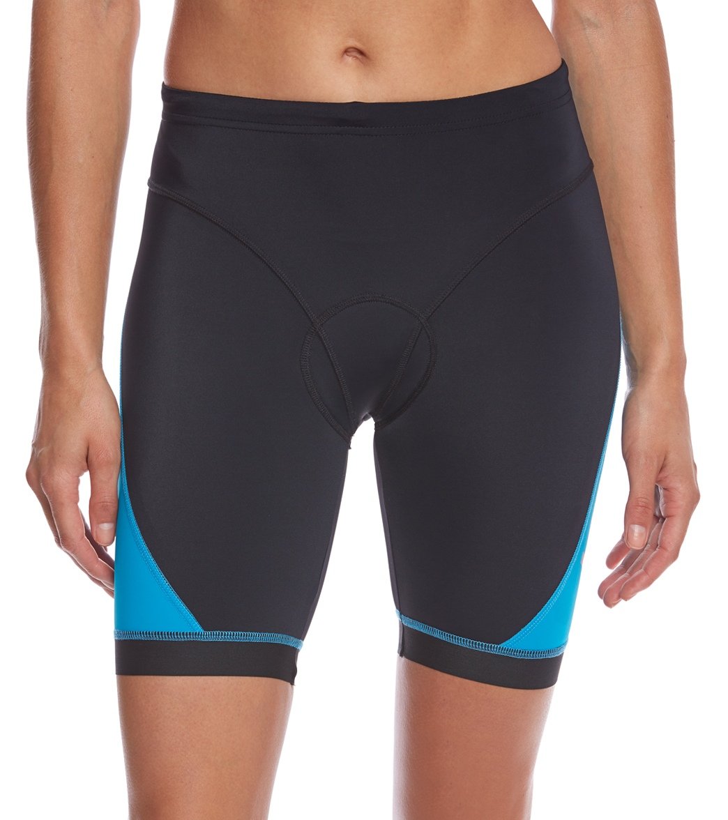 Jaked Women's Tri Shorts - Black/Sky Small Elastane/Polyamide - Swimoutlet.com