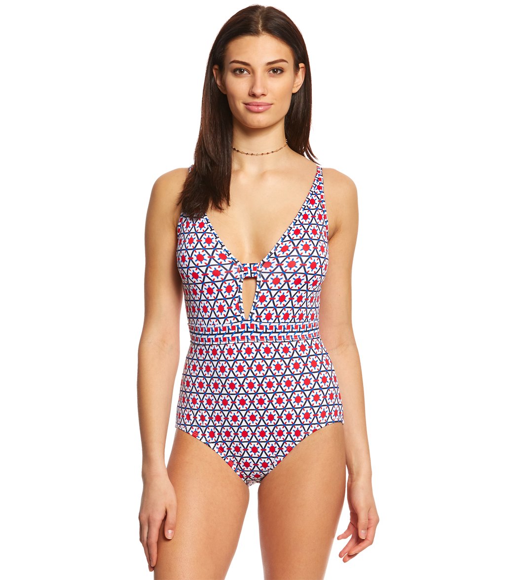 Tommy Bahama GeoGraphy Low Back One Piece Swimsuit at