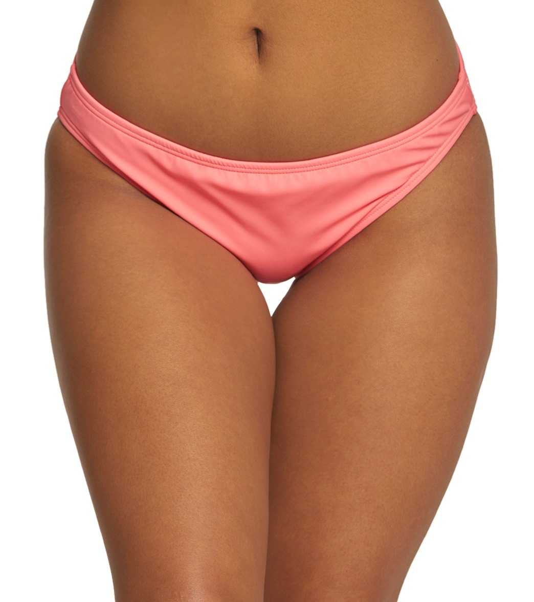 Coco Rave Solid Coastline Classic Bikini Bottom - Tropical Glow Small Nylon/Spandex - Swimoutlet.com