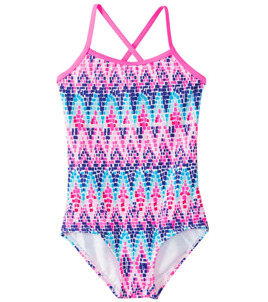 Kanu Surf Girls' Candy One Piece Swimsuit 12-24 Months - Pink 12 Months Nylon/Spandex - Swimoutlet.com