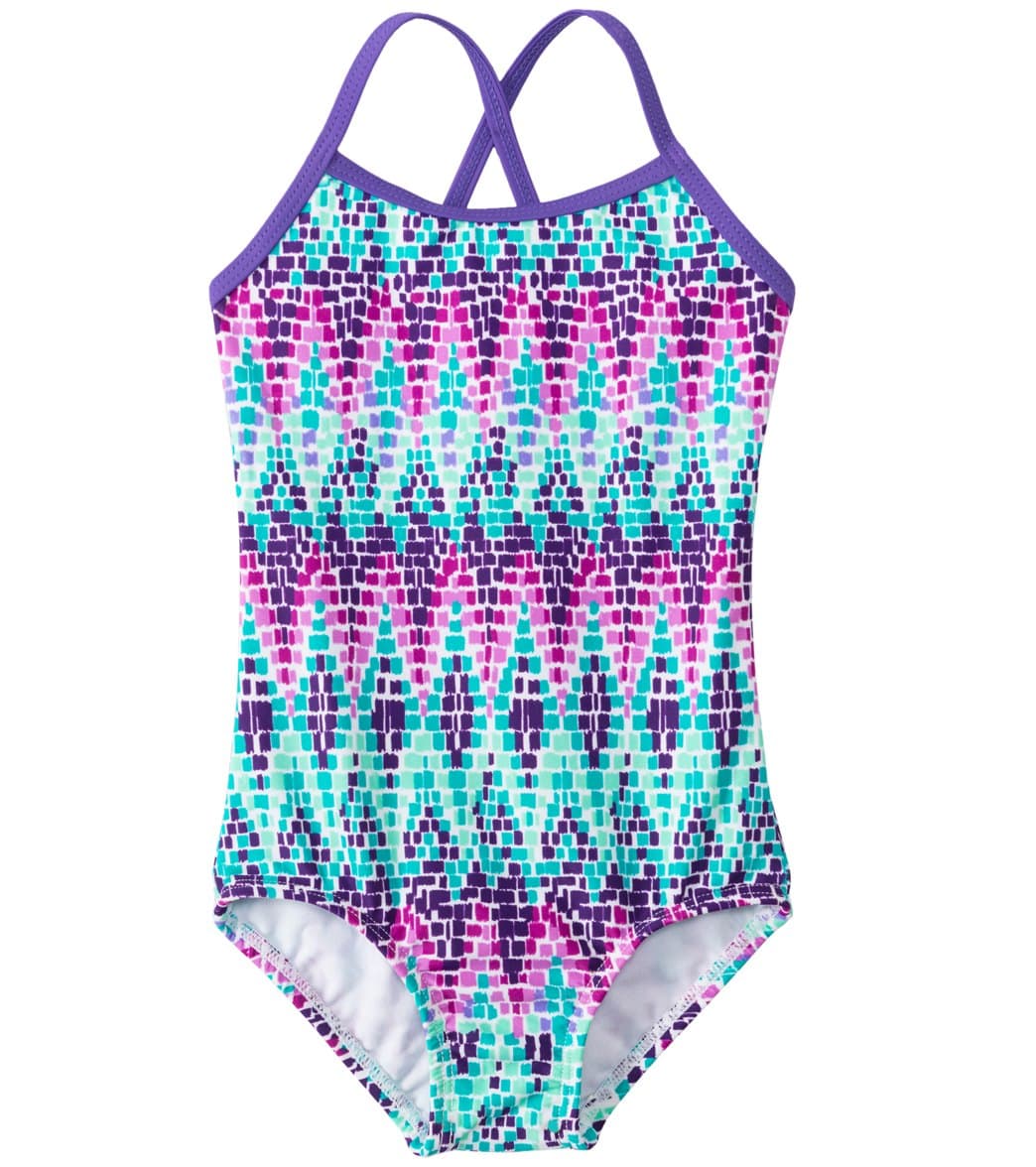 Kanu Surf Girls' Candy One Piece Swimsuit 12-24 Months - Purple 12 Months Nylon/Spandex - Swimoutlet.com