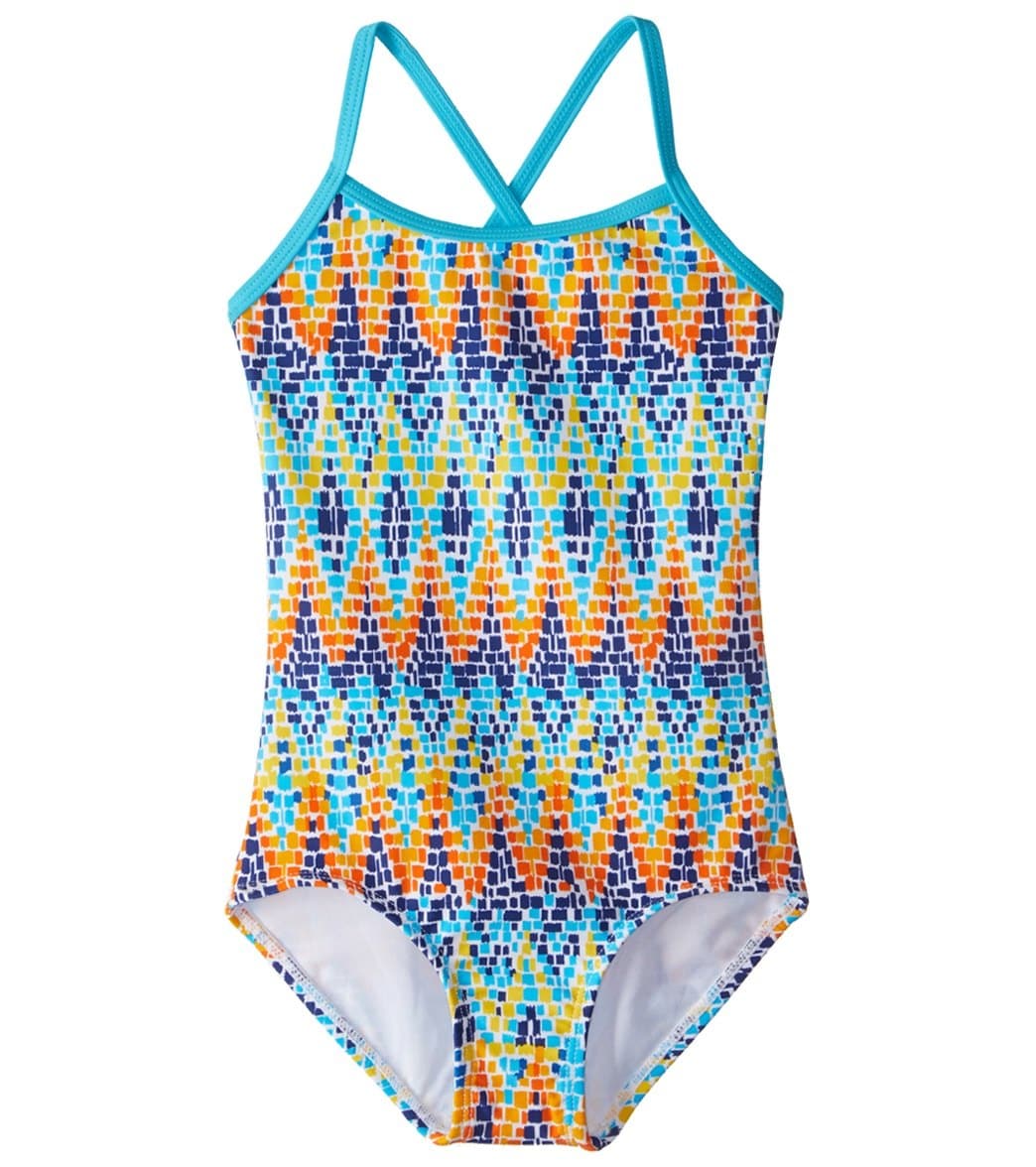 Kanu Surf Girls' Candy One Piece Swimsuit - Blue 2T Nylon/Spandex - Swimoutlet.com