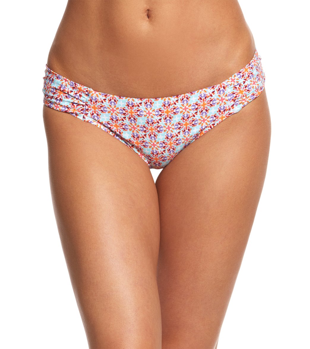 Helen Jon Secret Bay Tab Side Hipster Bikini Bottom - Medium Nylon/Spandex - Swimoutlet.com