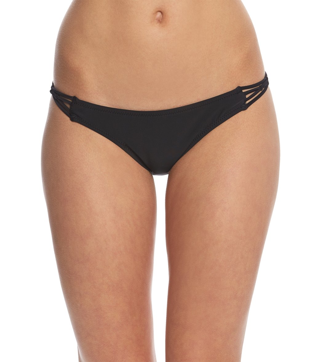 Volcom Simply Solid Full Bikini Bottom - Black X-Small Nylon/Xtra/Life/Lycra® - Swimoutlet.com
