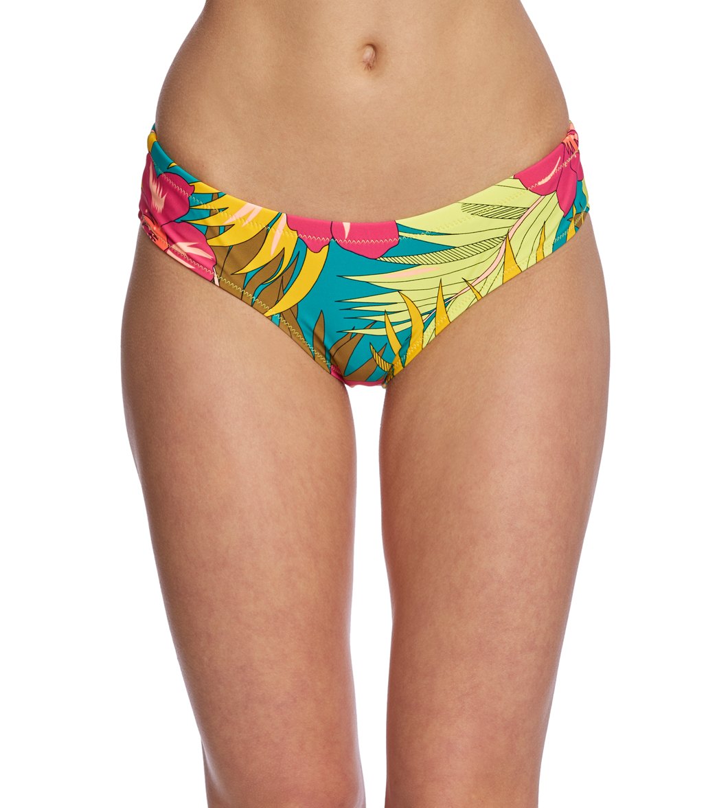 Volcom Hot Tropic Cheeky Bikini Bottom - Teal Xl Nylon/Elastane - Swimoutlet.com