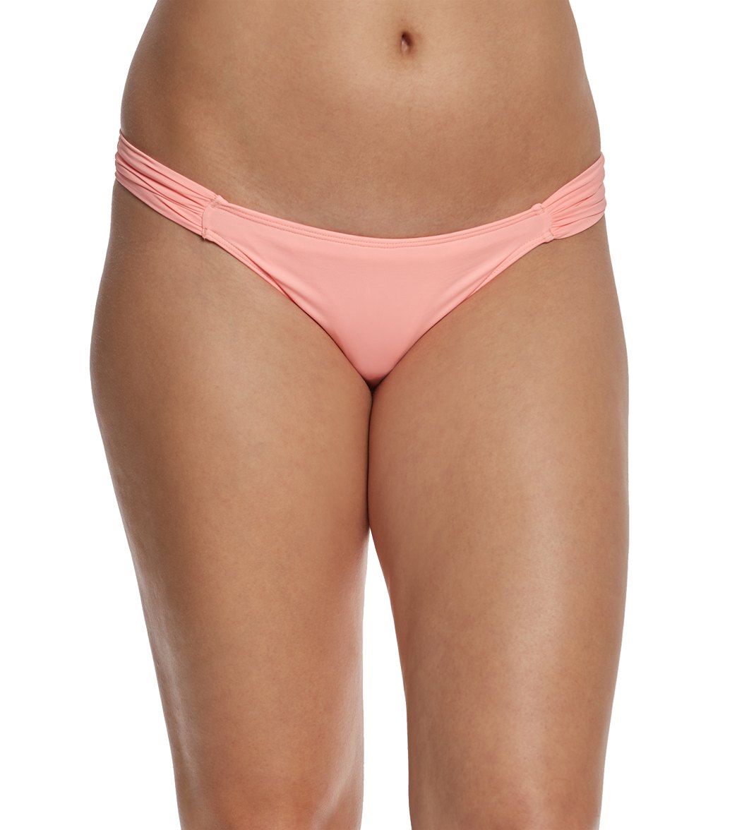 O'neill Swimwear Salt Water Solids Tab Side Bikini Bottom - Peach Xl Polyamide/Elastane - Swimoutlet.com