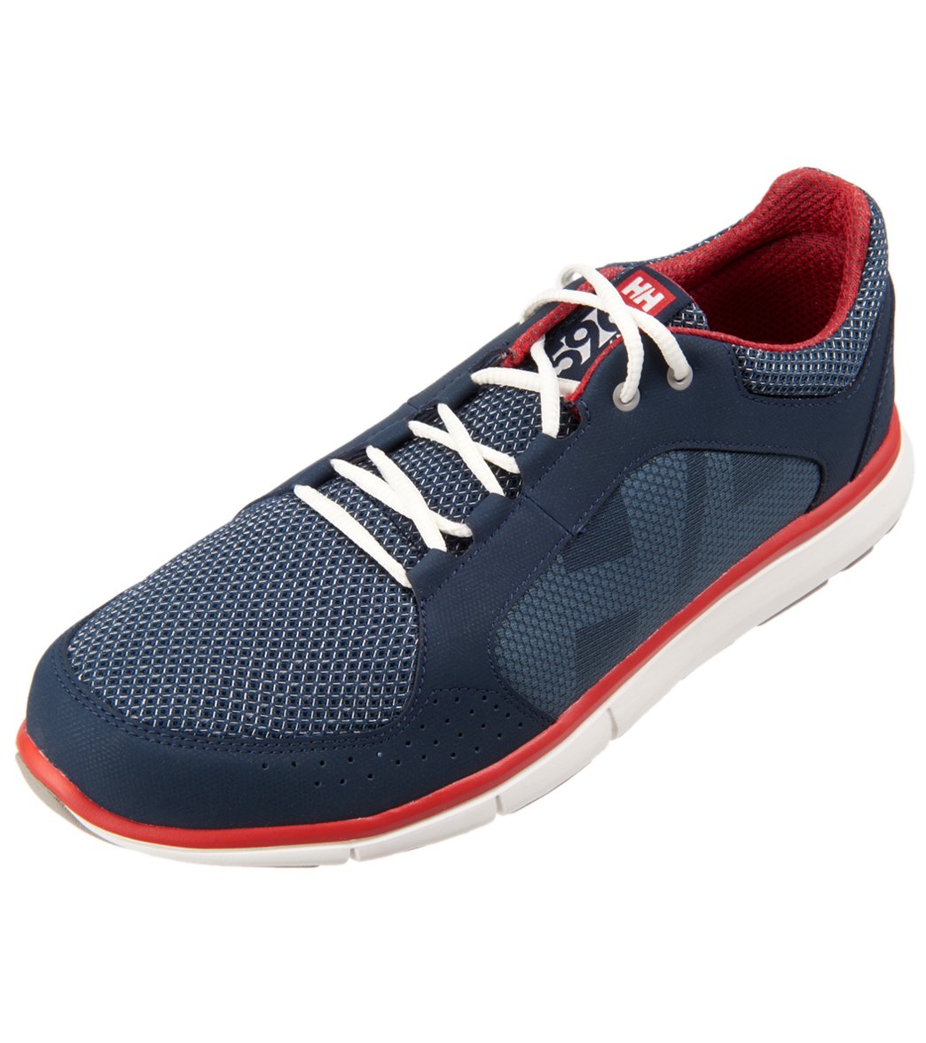 Helly Hansen Men's Ahiga V3 Hydropower Water Shoe - Navy/Flag Red/Off White 7.5 Rubber - Swimoutlet.com
