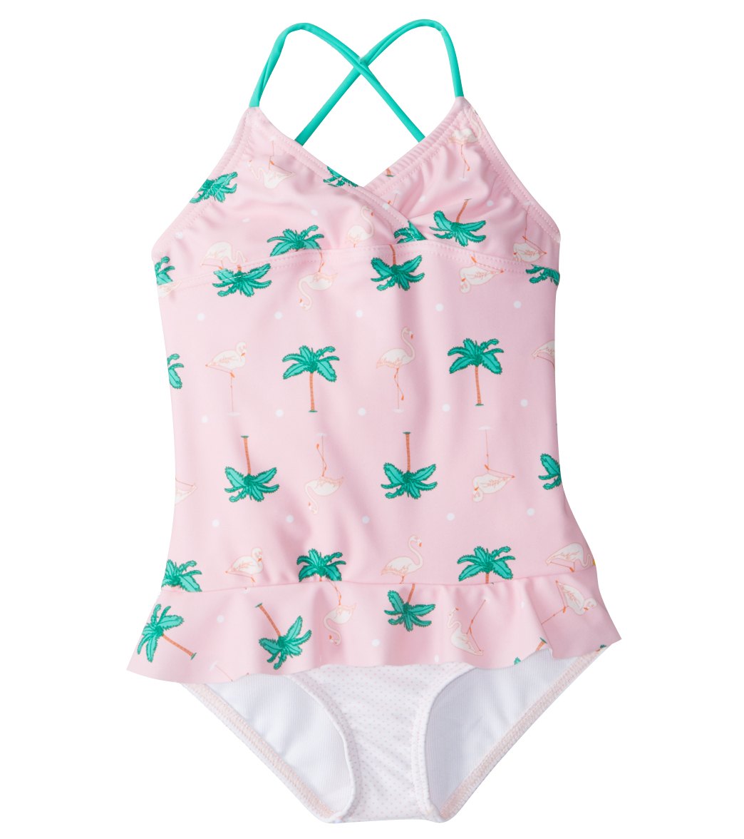 Platypus Australia Girls' Flamingo Dance Skirted One Piece Swimsuit 6 Months-8 - 0 6-9 Months Lycra® - Swimoutlet.com