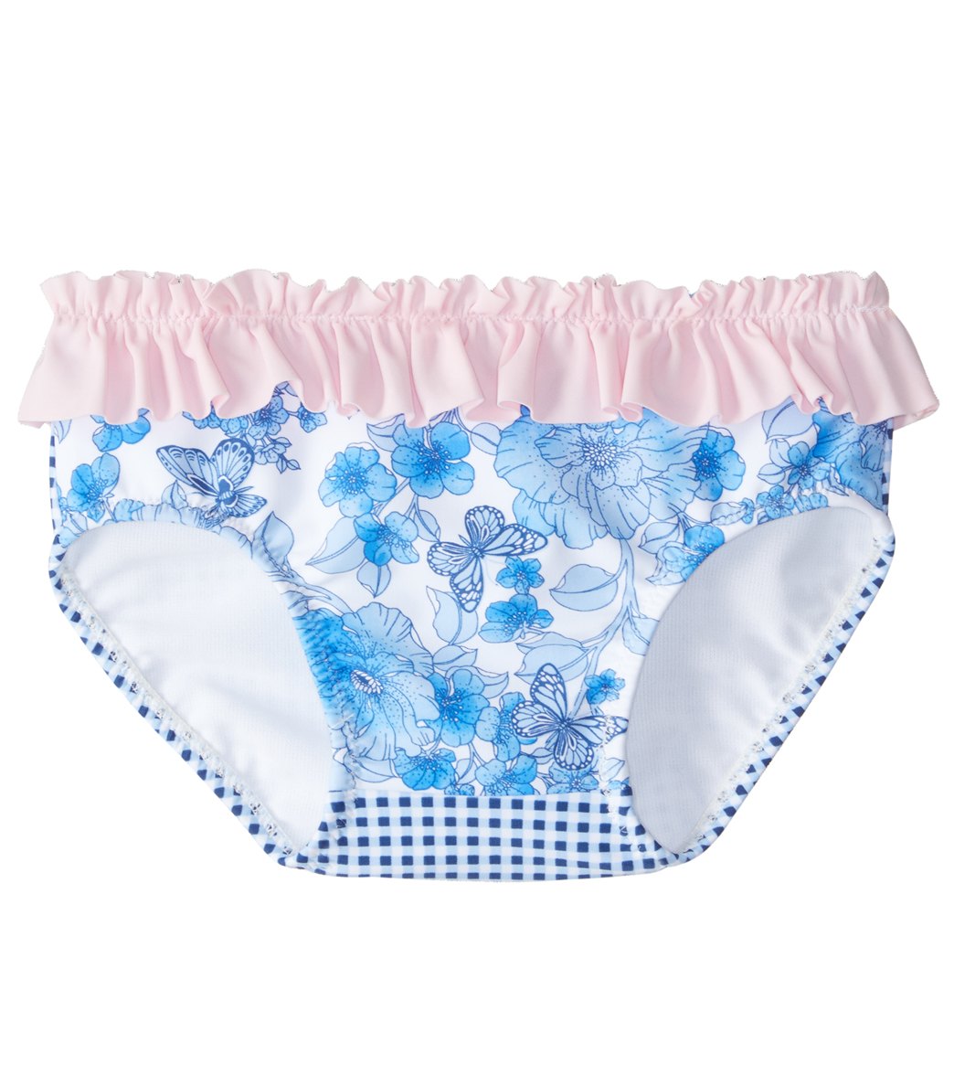 Platypus Australia Girls' Vintage Floral Bikini Bottom 6 Months-2T - 0 6-9 Months Lycra® - Swimoutlet.com