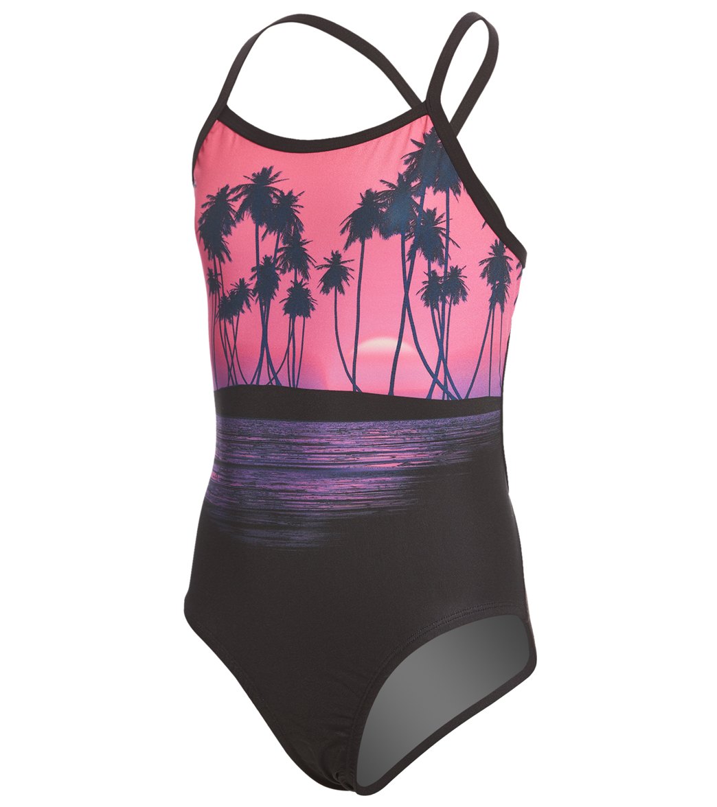 Slix Australia Girls' Twilight Straight One Piece Swimsuit at
