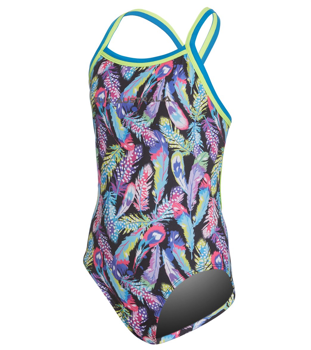 Slix Australia Girls' Dream Catcher Straight One Piece Swimsuit at ...