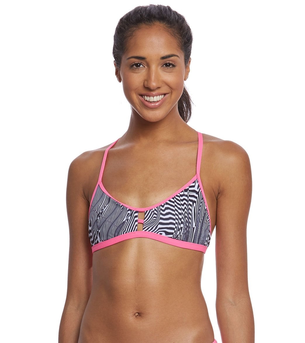 Speedo Turnz Womens Play Daze Fixed Back Bikini Top At 