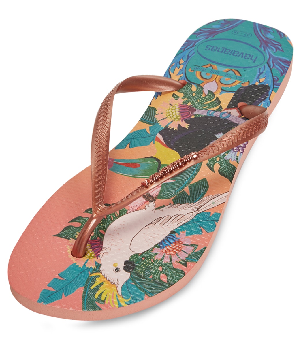 tropical flip flops