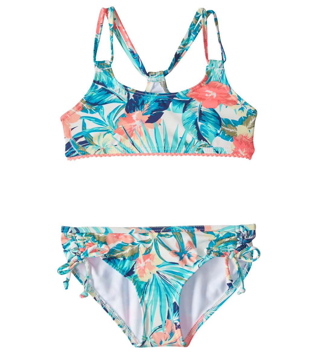Roxy Kids Girls' Jungle Poem Athletic Bikini Set (7-16) at SwimOutlet.com