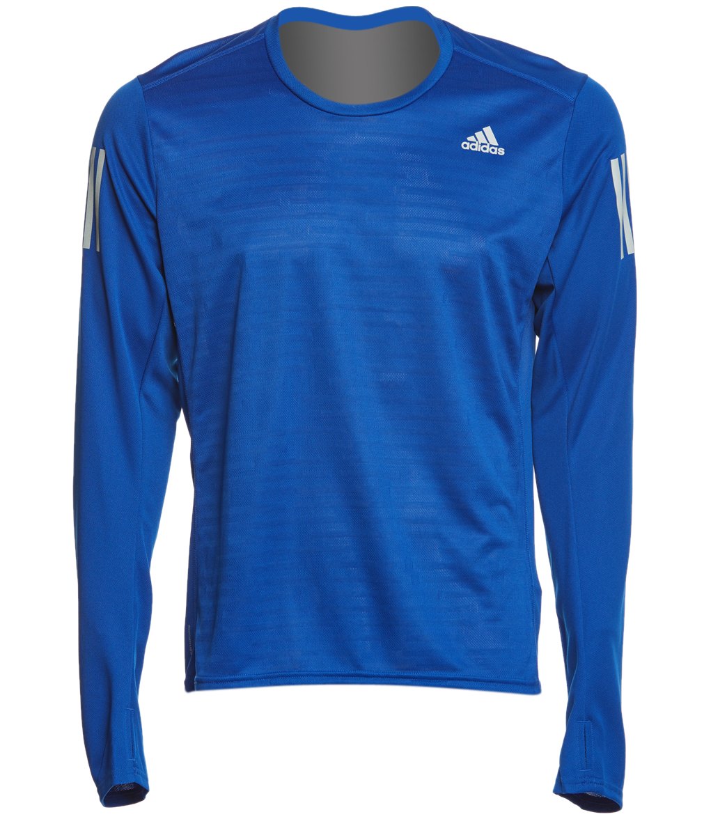 Adidas Outdoor Men's Response Long Sleeve Run Tee Shirt - Collegiate Royal Xxl Polyester - Swimoutlet.com