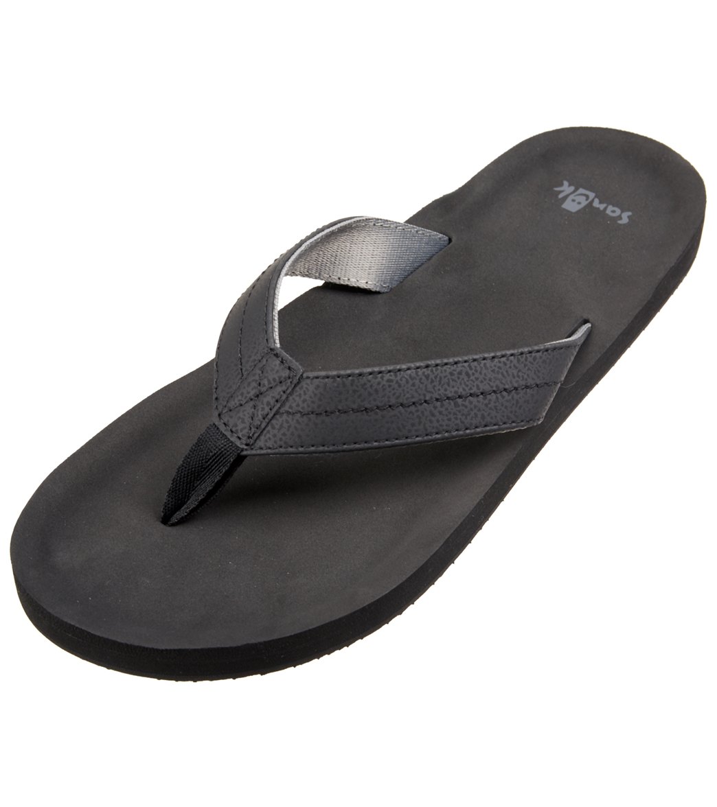 sanuk leather flip flops