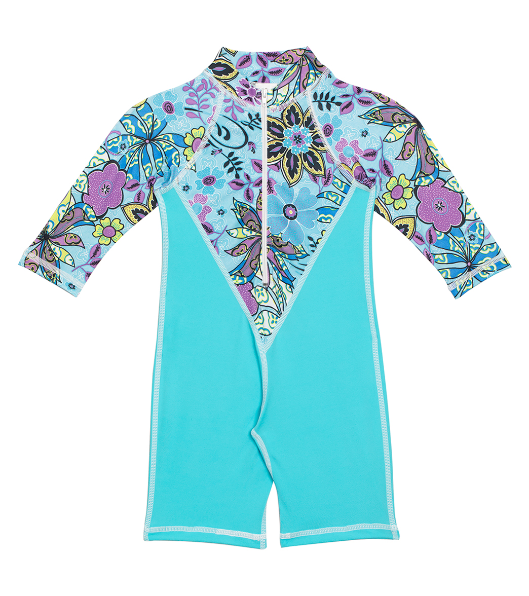 Tidepools Girls' Topsy Turvy Uv 50+ Suit Baby - Blue Medium 6-12 Months Lycra®/Polyester - Swimoutlet.com