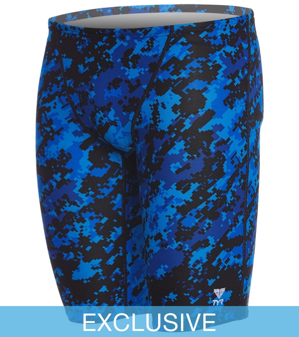 TYR Men's Team Digi Camo All Over Jammer Swimsuit at