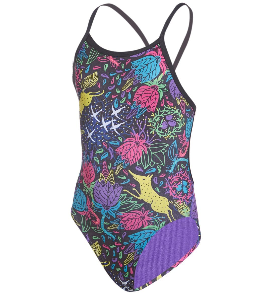 Amanzi Girls' Wild Aster One Piece Swimsuit at SwimOutlet.com - Free ...